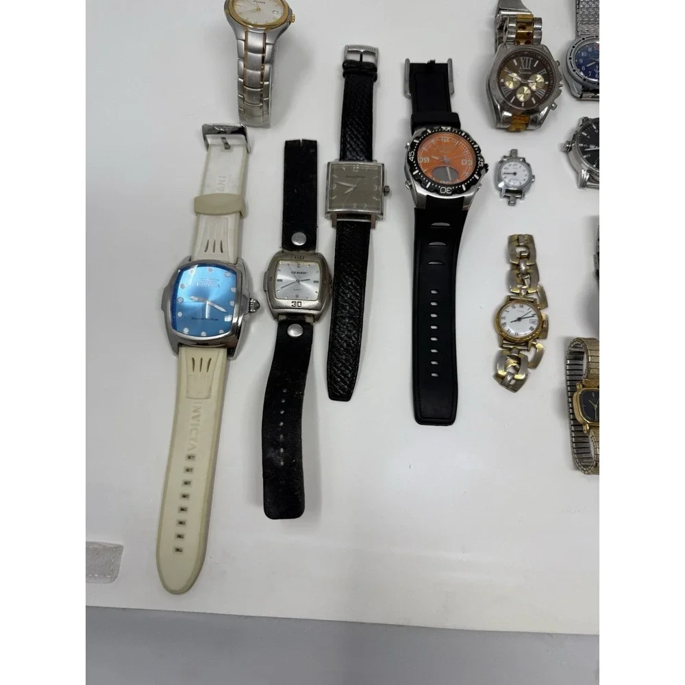 15 Watch Lot Invicta Casio Timex Vostok Tommy Bahama Parts Repair Untested